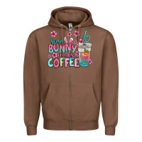 Chestnut some bunny needs coffee easter Zipper Hoodie - Jasminsmagicworld