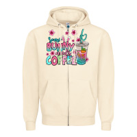 Sandshell some bunny needs coffee easter Zipper Hoodie - Jasminsmagicworld