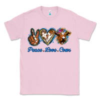 Bubblegum Pink Peace Love Cows Classic Tee - Jasminsmagicworld