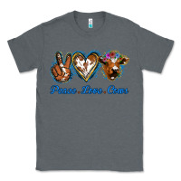 Charcoal Heather Peace Love Cows Classic Tee - Jasminsmagicworld