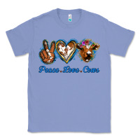 Colony Blue Peace Love Cows Classic Tee - Jasminsmagicworld