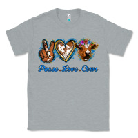 Heather Grey Peace Love Cows Classic Tee - Jasminsmagicworld
