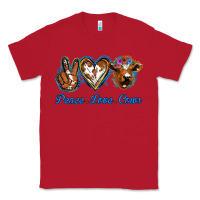 Red Peace Love Cows Classic Tee - Jasminsmagicworld