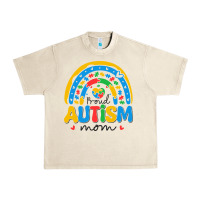 Sandshell proud autism mom rainbow Urban Heavy Tee - CowhideDigitalArt