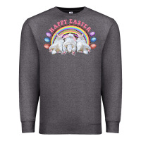 Charcoal Heather Happy easter bunny tails Premium Sweatshirt - RanaPortraitStore
