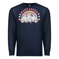 Navy Happy easter bunny tails Premium Sweatshirt - RanaPortraitStore
