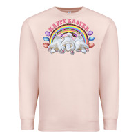 Pale Pink Happy easter bunny tails Premium Sweatshirt - RanaPortraitStore