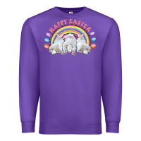 Purple Happy easter bunny tails Premium Sweatshirt - RanaPortraitStore