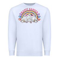 White Happy easter bunny tails Premium Sweatshirt - RanaPortraitStore