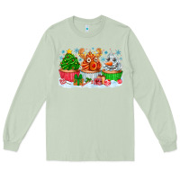 Matcha festive christmas cupcakes Long Sleeve Tee - CowhideDigitalArt