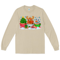 Mushroom festive christmas cupcakes Long Sleeve Tee - CowhideDigitalArt