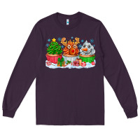 Plum festive christmas cupcakes Long Sleeve Tee - CowhideDigitalArt