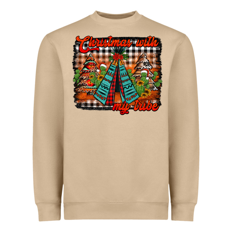 Christmas With My Tribe Heavyweight Sweatshirt by Jasminsmagicworld | Teevron