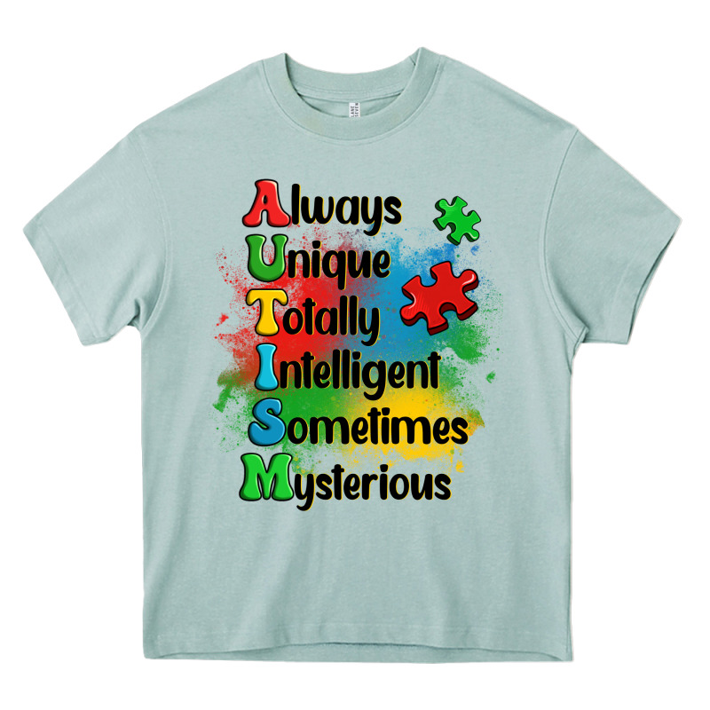 Always Unique Autism Heavy Core Tee by OliviaCreatesArt | Teevron