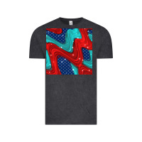 Vintage Black american flag stripes seamless pattern Vintage Tee - BundleAndBundleShop