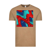 Vintage Coffee american flag stripes seamless pattern Vintage Tee - BundleAndBundleShop