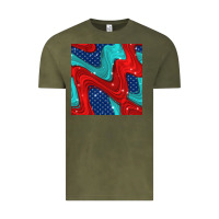 American Flag Stripes Seamless Pattern Vintage Tee | Teevron