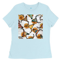 Baby Blue native american aztec seamless pattern 7 Ladies Tee - BundleAndBundleShop