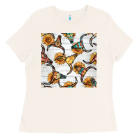 Bone native american aztec seamless pattern 7 Ladies Tee - BundleAndBundleShop