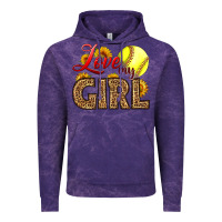 Cloud Purple Love My Girl Softball Vintage Hoodie - LillyAllenDesigns