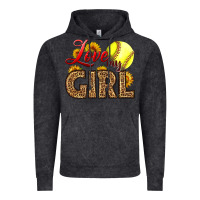 Vintage Black Love My Girl Softball Vintage Hoodie - LillyAllenDesigns