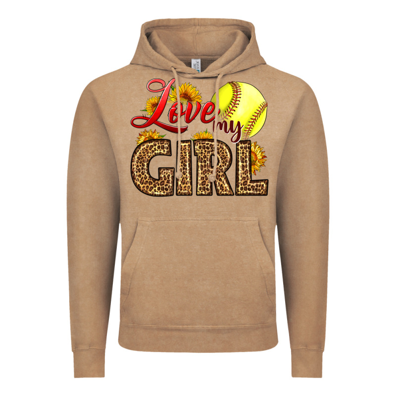 Love My Girl Softball Vintage Hoodie by LillyAllenDesigns | Teevron