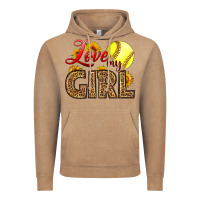 Vintage Coffee Love My Girl Softball Vintage Hoodie - LillyAllenDesigns