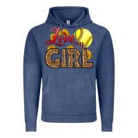 Vintage Denim Love My Girl Softball Vintage Hoodie - LillyAllenDesigns
