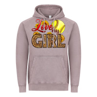Vintage Zinc Love My Girl Softball Vintage Hoodie - LillyAllenDesigns