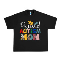 Black Proud Autism Mom Leopard Pattern Design Autism Awa Urban Heavy Tee - CowhideDigitalArt