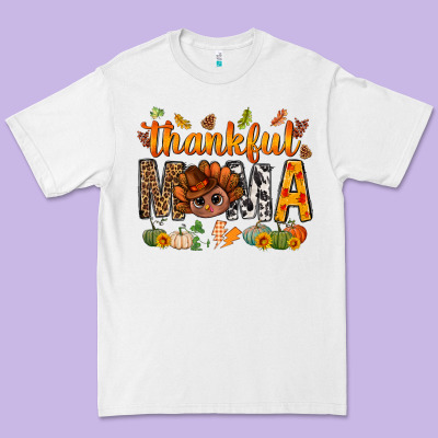 Thankful Mama And Turkey Bbs Premium Tee Designed By Bundleandbundleshop