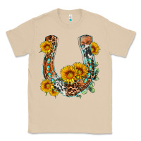 Mushroom western leopard cowhide sunflowers horseshoe Classic Tee - OliviaCreatesArt