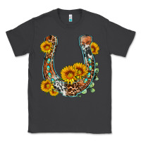 Smoke western leopard cowhide sunflowers horseshoe Classic Tee - OliviaCreatesArt