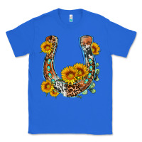 True Royal western leopard cowhide sunflowers horseshoe Classic Tee - OliviaCreatesArt