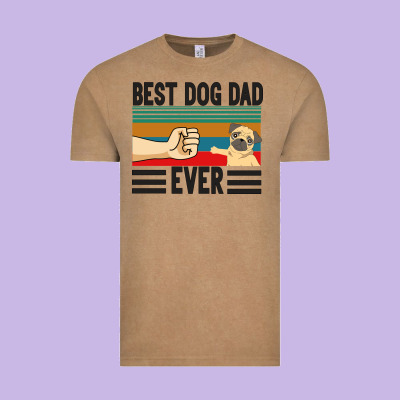 Best Dog Dad Ever Vintage Tee Designed By Bettercallsaul
