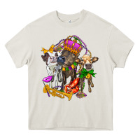 Cream little cows and mardi gras party olivia Heavy Core Tee - OliviaCreatesArt