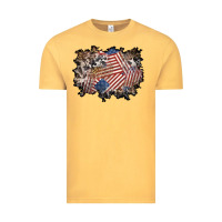 Vintage Mustard 4th of july background Vintage Tee - BundleAndBundleShop