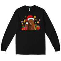 Black festive highland cow Long Sleeve Tee - CowhideDigitalArt