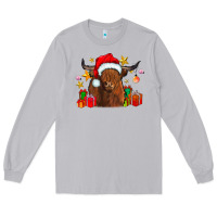 Moon Dust festive highland cow Long Sleeve Tee - CowhideDigitalArt