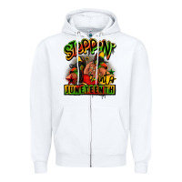 White Steppin' into Juneteenth black girl sneakers Zipper Hoodie - RanaPortraitStore