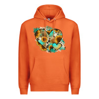 Carrot Leopard Sunflower Cowhide Glitter Heart Premium Hoodie - Jasminsmagicworld