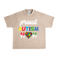 French Oak Proud Autism Mom Mothers Day Gift Autism Awareness Urban Heavy Tee - CowhideDigitalArt