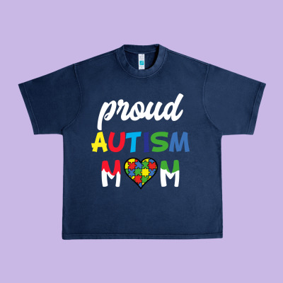 Proud Autism Mom Mothers Day Gift Autism Awareness Urban Heavy Tee Designed By Cowhidedigitalart
