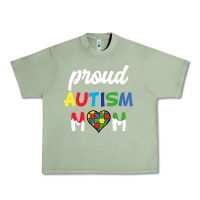 Oil Green Proud Autism Mom Mothers Day Gift Autism Awareness Urban Heavy Tee - CowhideDigitalArt