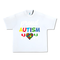 White Proud Autism Mom Mothers Day Gift Autism Awareness Urban Heavy Tee - CowhideDigitalArt