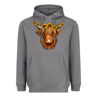 Storm sunflower headband highland cow Heavyweight Hoodie - Jasminsmagicworld