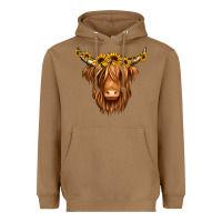 Toasted Coconut sunflower headband highland cow Heavyweight Hoodie - Jasminsmagicworld