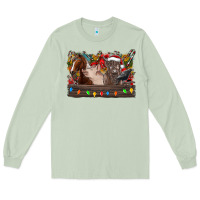 Matcha festive farmyard gathering Long Sleeve Tee - CowhideDigitalArt