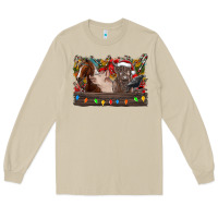Mushroom festive farmyard gathering Long Sleeve Tee - CowhideDigitalArt