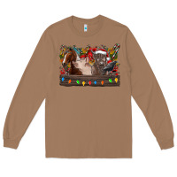 Toasted Coconut festive farmyard gathering Long Sleeve Tee - CowhideDigitalArt